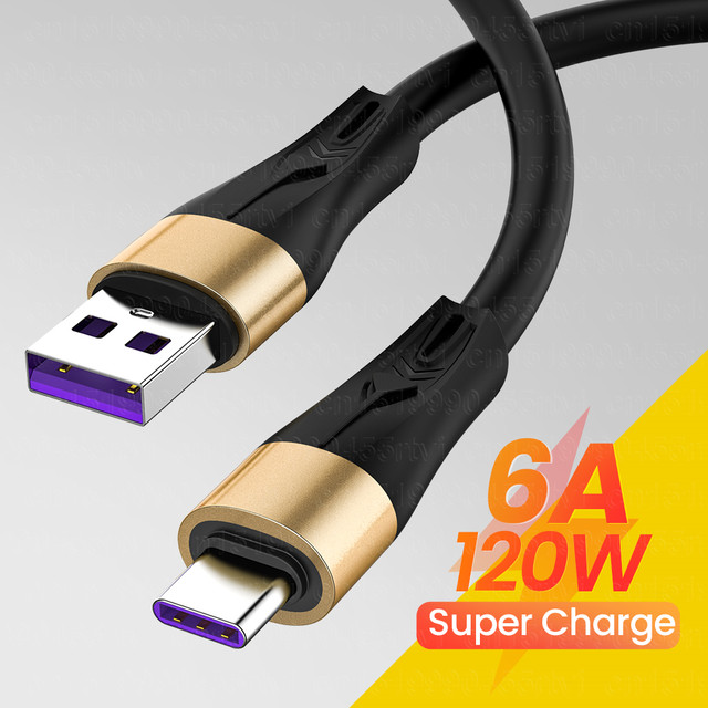 120W Extra Thick 6A USB Type C Cable For Huawei P30 P40 Pro Xiaomi 12 POCO  Fast Charging Wire Micro USB Type C Charger Data Cord - AliExpress